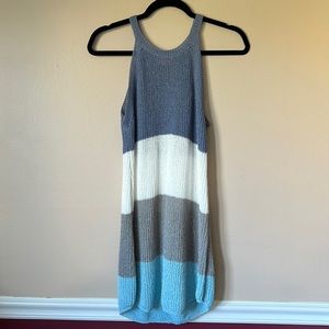 C+D+M - Blue/White/Gray knit top - L - Very Good Used Condition